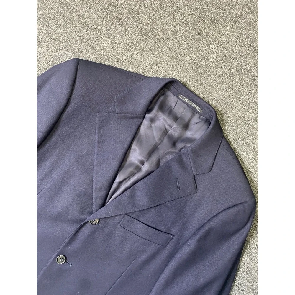 Ermenegildo Zegna Traveller 3-Button Blazer Navy Mens 41S‎ Wool Blend Sport Coat